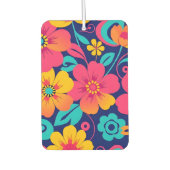 Hell und kühl Retro-Blume im Dopaminstil Autolufterfrischer (Vorderseite)