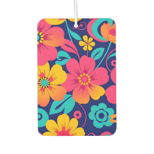 Hell und kühl Retro-Blume im Dopaminstil Autolufterfrischer