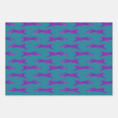 Hell und kühl, rosa Geparden Geschenkpapier Set (Vorderseite)