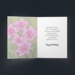 Hell und Niedlich Pink Lilies Happy Birthday Siste Karte<br><div class="desc">Helle und Niedliche Pink Lilies Happy Birthday Sister Card.</div>