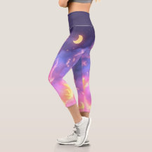 Hell und wolkig Yoga Capris