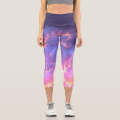 Hell und wolkig Yoga Capris (Vorderseite)