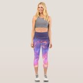 Hell und wolkig Yoga Capris (Vorderseite)