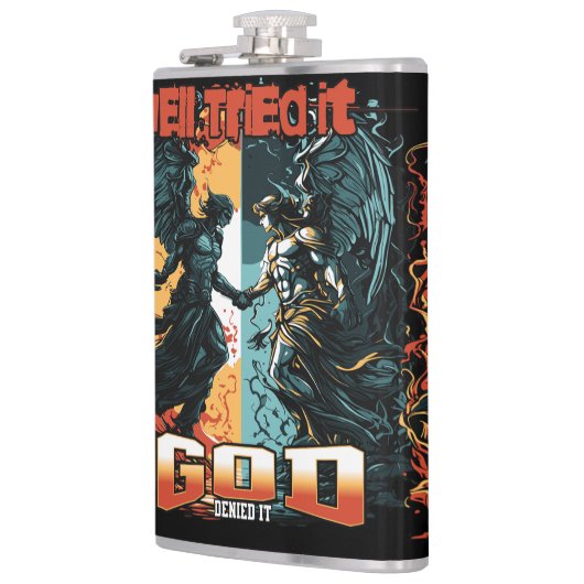 Hell versuchte es Gott verleugnete es Christlicher Flachmann (Links)