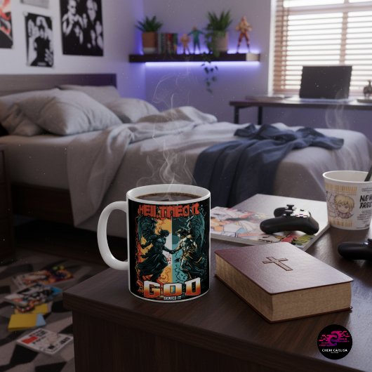 Hell versuchte es Gott verleugnete es Christlicher Kaffeetasse