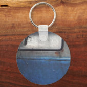 Hell Vintager LKW in Blau Schlüsselanhänger (Vorderseite)