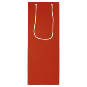 Hell Warm Red Grainy Textur Geschenktüte Für Weinflaschen