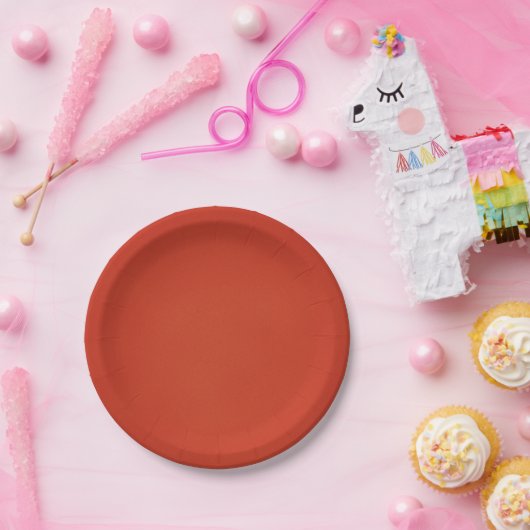 Hell Warm Red Grainy Textur Pappteller (Party)