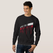 Hell Was Full So I Came Back Evil Person Ironic Q Sweatshirt (Vorne ganz)
