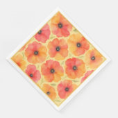 Hell-wasserfarben-blumige Sommerparty Serviette (Ecke)