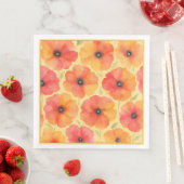 Hell-wasserfarben-blumige Sommerparty Serviette (Beispiel)