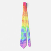 Hell Wirbel Boho Hippie Trippy Groovy Rainbow Krawatte (Vorderseite)