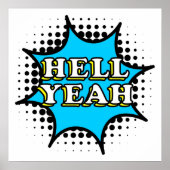 Hell Yeah Comic Styling Text Poster (Vorne)