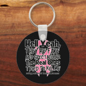 Hell Yeah Fake und spektakuläre - Brustkrebs Schlüsselanhänger (Vorderseite)