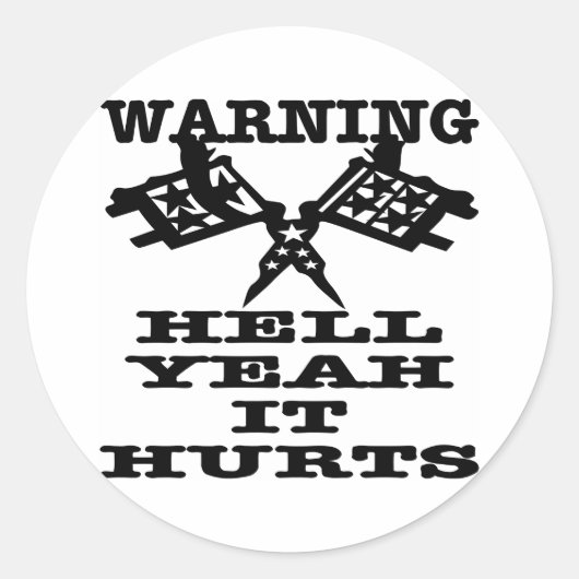 Hell Yeah It Hurts Tattoo Runder Aufkleber (Vorderseite)