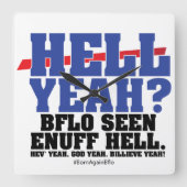 HELL YEAH? QUADRATISCHE WANDUHR (Vorderseite)