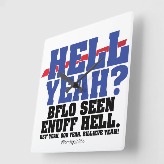 HELL YEAH? QUADRATISCHE WANDUHR (Winkel)