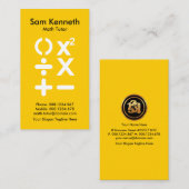 Hell Yellow BODMAS Math Symbol Math Tutor Visitenkarte (Vorne/Hinten)