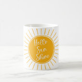 Hell Yellow Hello Sun Shine Niedlich Kaffeetasse (Mittel)
