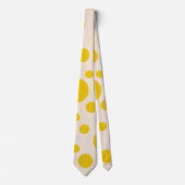 Hell Yellow Polka Dot Neck Tie Krawatte (Vorderseite)