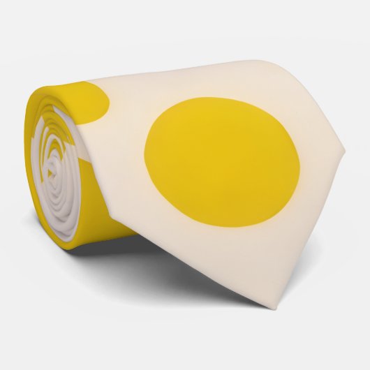 Hell Yellow Polka Dot Neck Tie Krawatte (Gerollt)