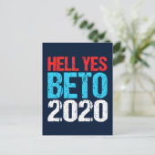 Hell Yes Beto 2020 Postkarte (Stehend Vorderseite)