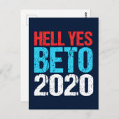 Hell Yes Beto 2020 Postkarte (Vorne/Hinten)
