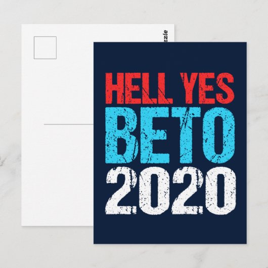 Hell Yes Beto 2020 Postkarte (Vorne/Hinten)