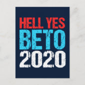 Hell Yes Beto 2020 Postkarte (Vorderseite)