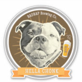 Hella Chonk Beer Label Sticker Liebe (Vorderseite)