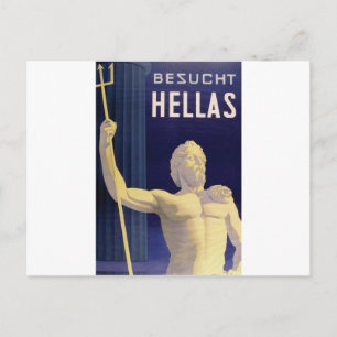 Hellas Griechenland besucht Postkarte