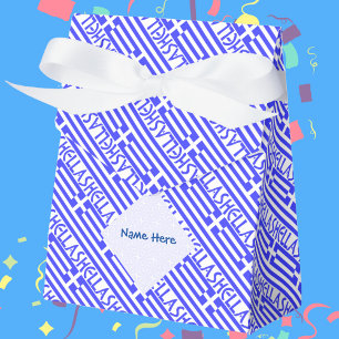 Hellas Griechische Flagge Tiled Blau Personalisier Geschenkschachtel