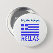 Hellas und Blue Personalisierung der griechischen Button (Vorne & Hinten)