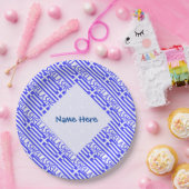 Hellas und die griechische Flagge geteerte blaue P Pappteller (Party)