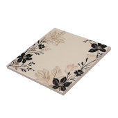 Hellbeige Blumenmuster Fliese (Seite)