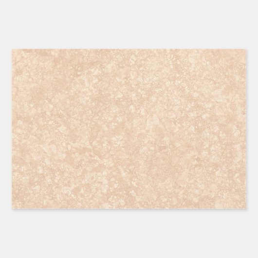 Hellbeige Creme Marmortrezzo Textur Geschenkpapier Set (Vorderseite 3)