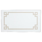 Hellbeige griechische Schlüsselgrenzengröße Kissenbezug (Vorderseite-Links)