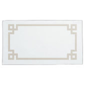 Hellbeige griechische Schlüsselgrenzengröße Kissenbezug (Vorderseite-Rechts)