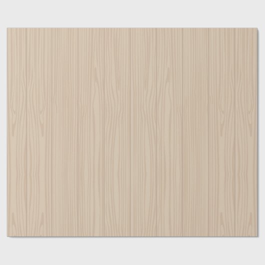 Hellbeige Imitat Holzstruktur Geschenkpapier (Flach)