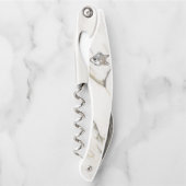 Hellbeige Marmor und Wolf Kellnermesser (Vorderseite)