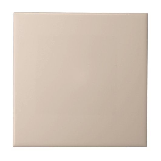 Hellbeige Solid Color Elegant Minimalistisch Fliese (Vorderseite)