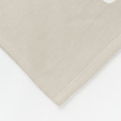 Hellbeige Weidenzweig Monogrammiert Fleecedecke (Ecke)