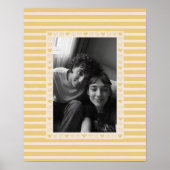 Hellbeiger Herzrandposter - Personalisiertes Gesch Poster (Vorne)
