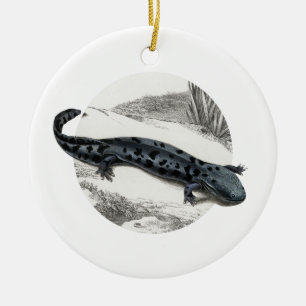 Hellbender Salamander Keramik Ornament