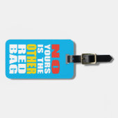 Hellblau anderer roter Taschen-Gepäckanhänger Gepäckanhänger (Vorderseite horizontal)