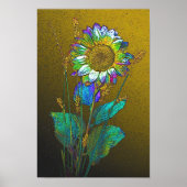 Hellblau auf gelb poster (Vorne)