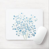 Hellblau Baby Breath Bouquet gipsophila Mousepad (Mit Mouse)