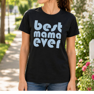 Hellblau Beste Mama Aller Zeiten Retro T-Shirt