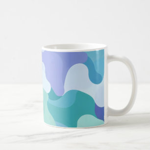 hellblau bis tief aquamarin mit verschiedenen Farb Kaffeetasse