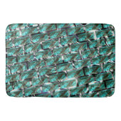 Hellblau, Blasen auf Gitter oder Backstein-Effekt? Badematte (Vorderseite)